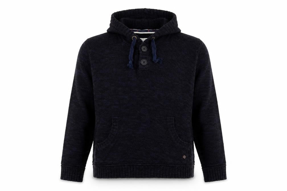 SoulCal & Co Men's Black L Hooded Henley Jumper
