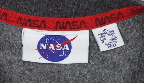 NASA Unisex Grey Logo Graphic Sweatshirt, Size 8, Pullover