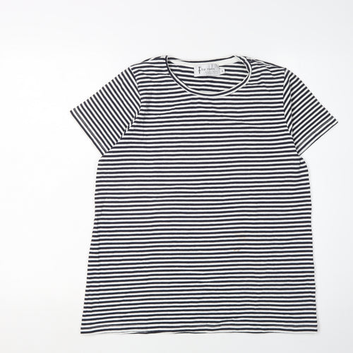 Tif Tiffy Women's Striped T-Shirt, Black/White, Medium