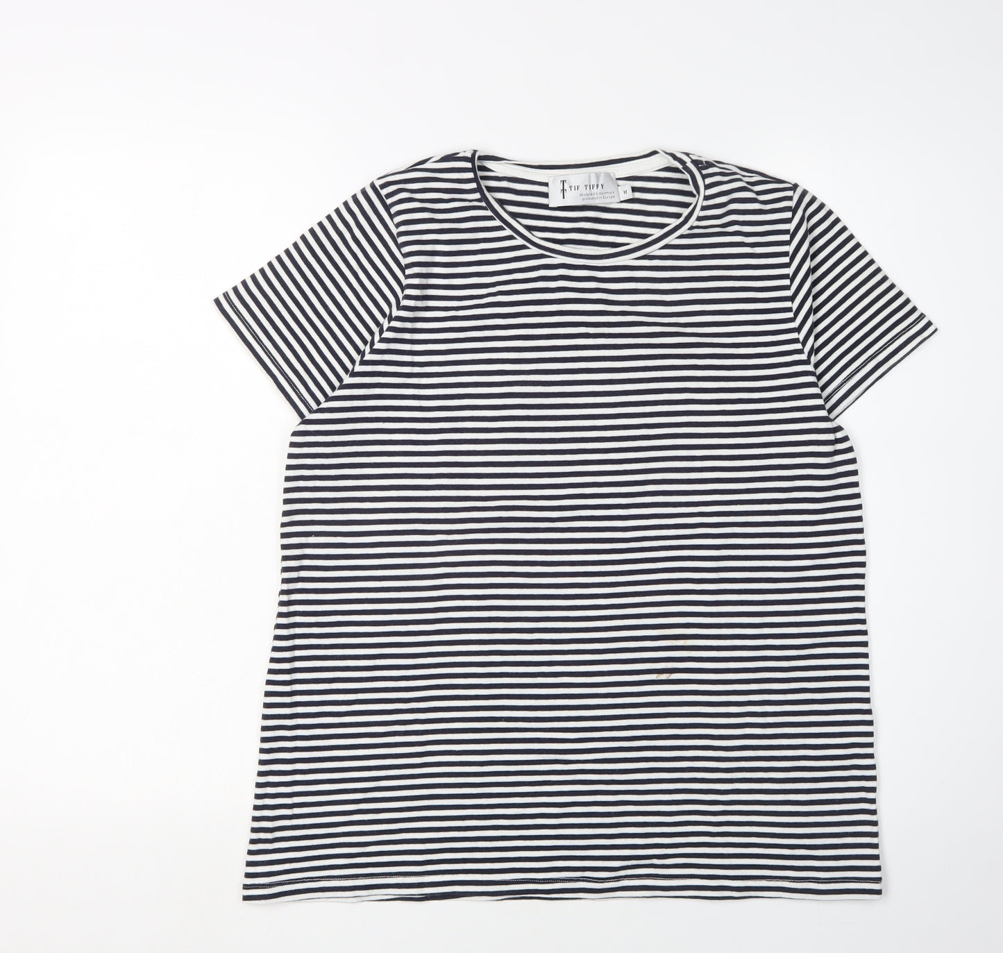 Tif Tiffy Women's Striped T-Shirt, Black/White, Medium