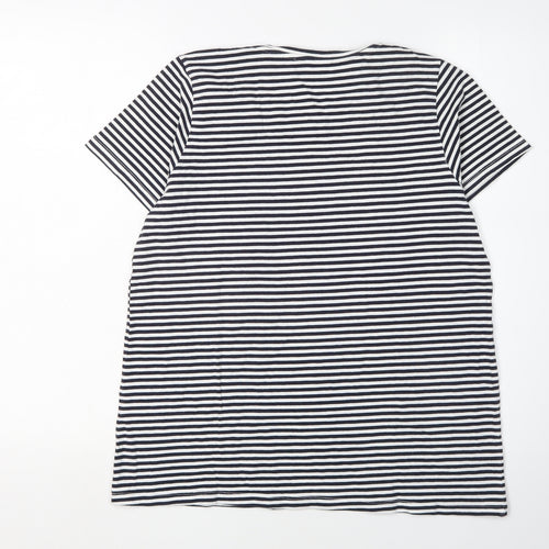 Tif Tiffy Women's Striped T-Shirt, Black/White, Medium Preworn Tif Tiffy Women's Striped T-Shirt, Black/White, Medium Preworn