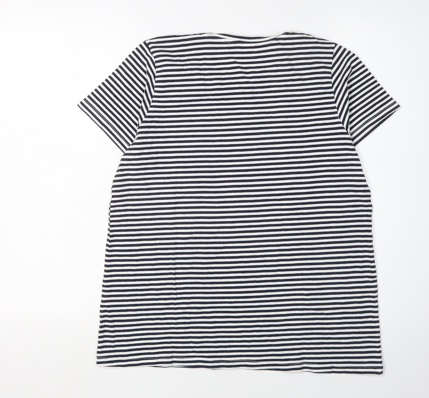 Tif Tiffy Women's Striped T-Shirt, Black/White, Medium