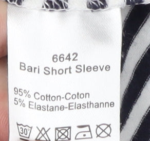 Tif Tiffy Women's Striped T-Shirt, Black/White, Medium