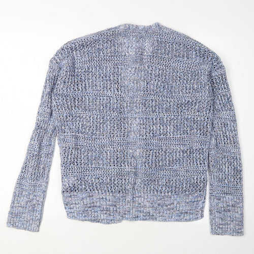 GAP Women's Blue Knit Open-Knit Cardigan M