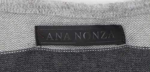 Ana Nonza Women's Grey Striped Pullover Jumper S