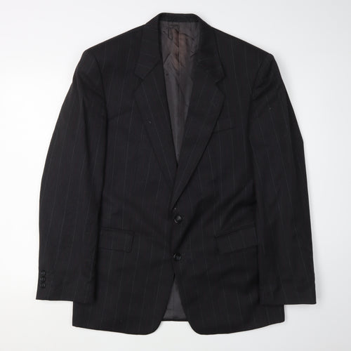 Bernhardt Men's Black Blazer, Size 38R, Striped Formal