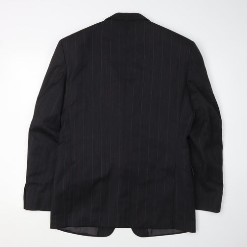 Bernhardt Men's Black Blazer, Size 38R, Striped Formal