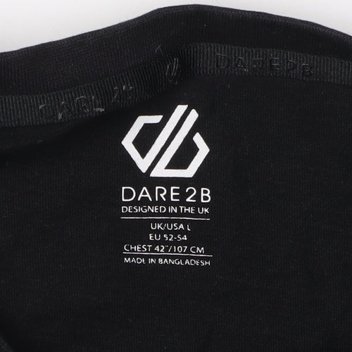Dare 2b Men's Black L Short Sleeve Cotton T-Shirt