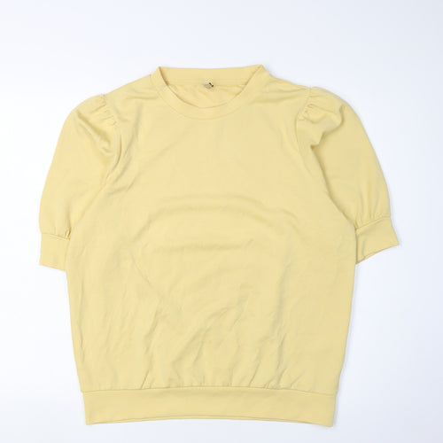 Women's Yellow Modal Blend Pullover Sweatshirt M