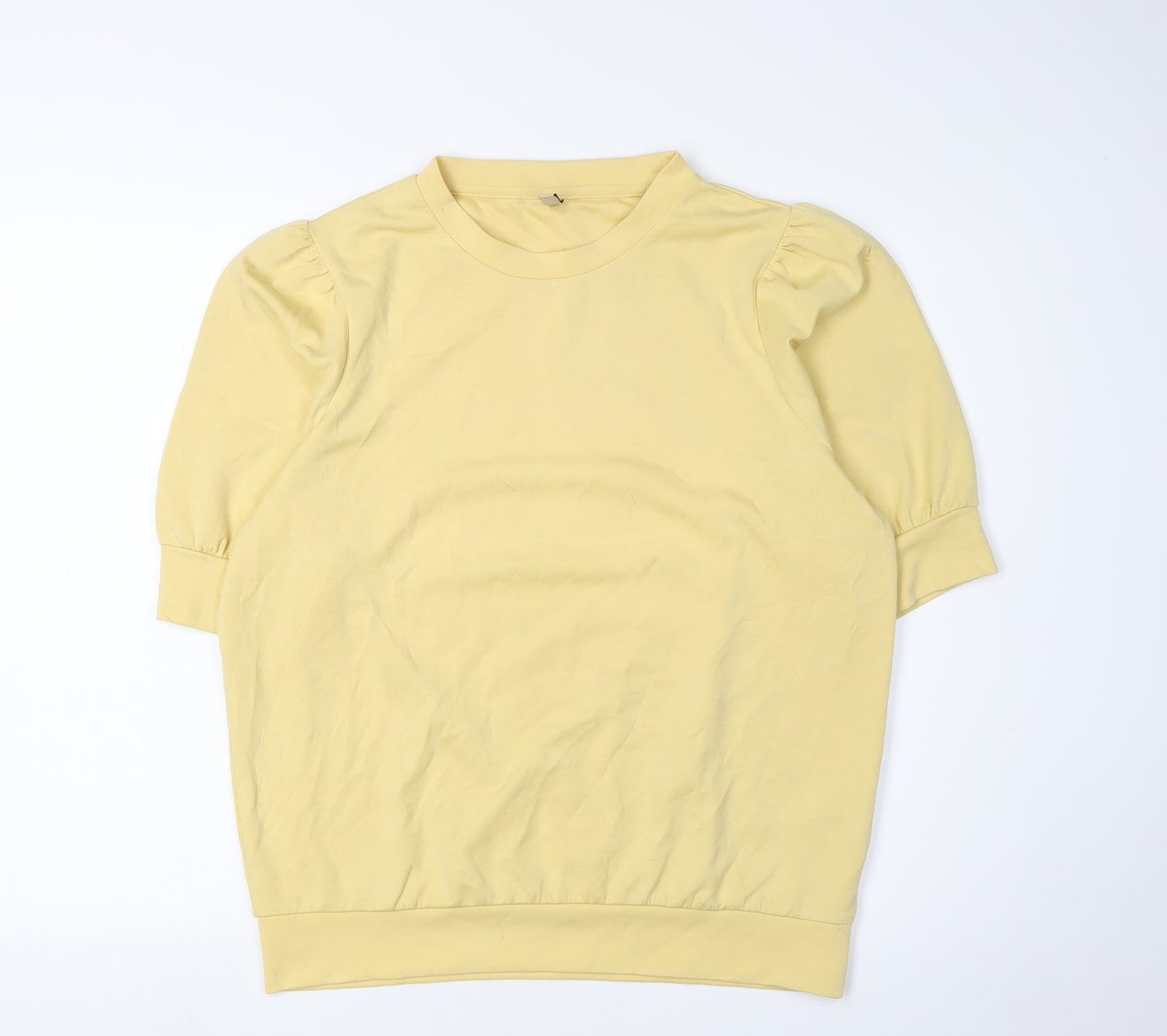 Women's Yellow Modal Blend Pullover Sweatshirt M
