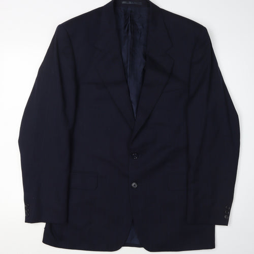 Harewood Men's Black Blazer 40 Long Wool