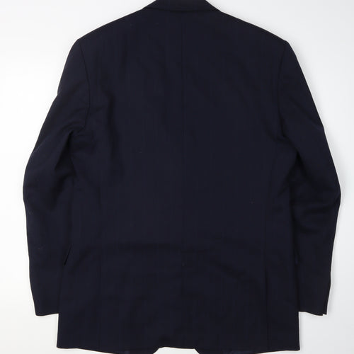 Harewood Men's Black Blazer 40 Long Wool