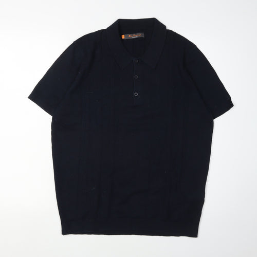 Ben Sherman Men’s Black Cotton Short Sleeve Polo Size M