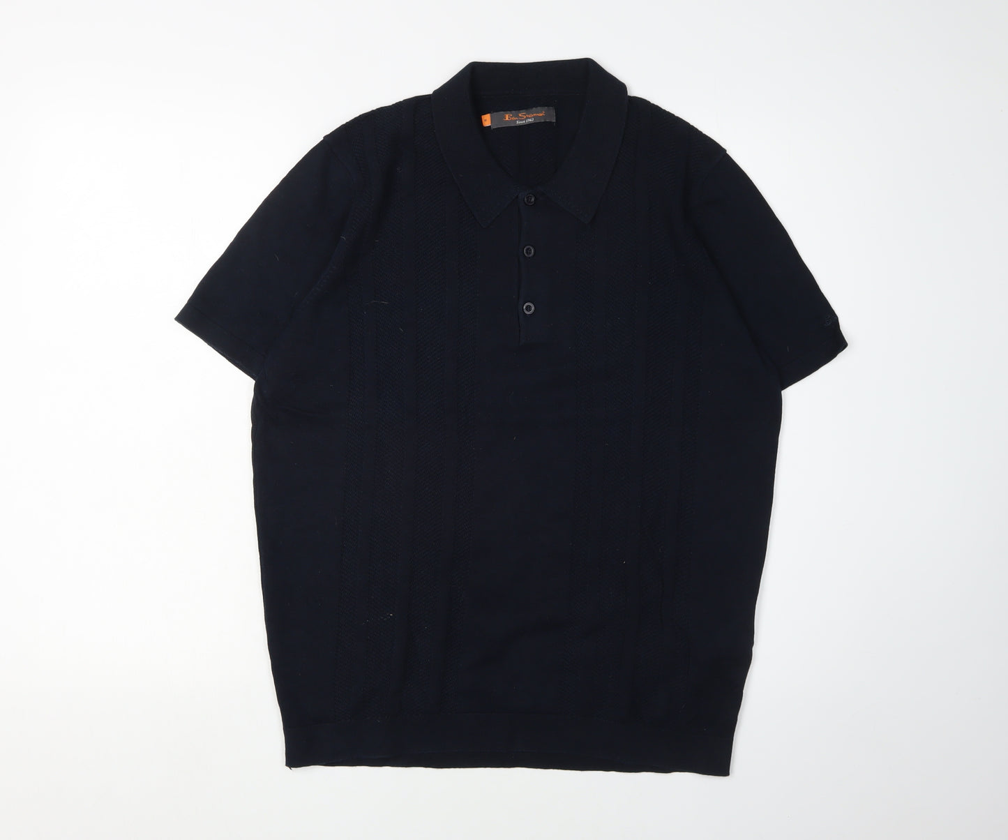 Ben Sherman Men’s Black Cotton Short Sleeve Polo Size M