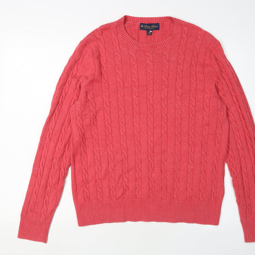 Brooks Brothers Women's Red Pullover Jumper, M, Cotton