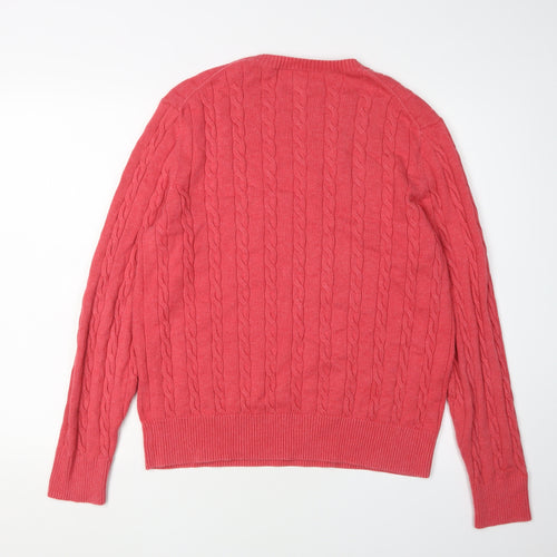 Brooks Brothers Women's Red Pullover Jumper, M, Cotton