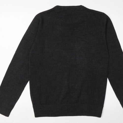 Brave Soul Men's Black Medium Pullover Jumper