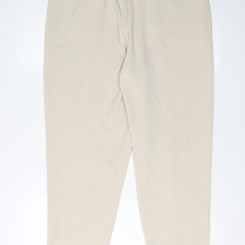 MNG Women's Beige Cropped Trousers, Size L