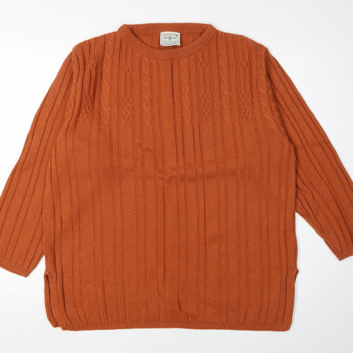 Stone River Classics Women's Orange Pullover Jumper Size 14