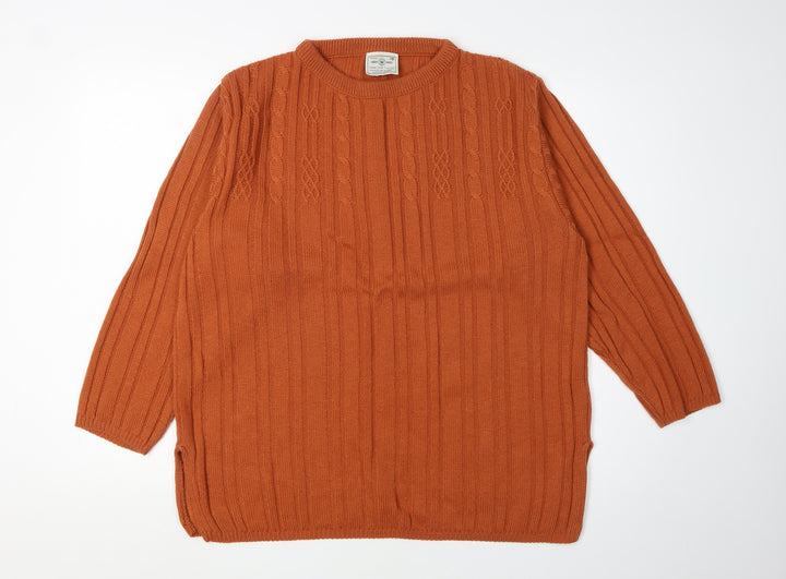 Stone River Classics Women's Orange Pullover Jumper Size 14