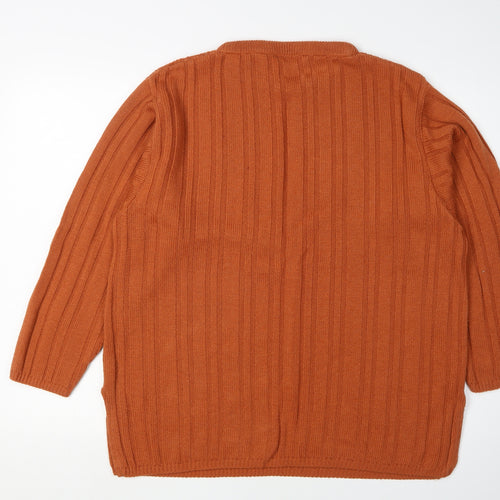 Stone River Classics Women's Orange Pullover Jumper Size 14