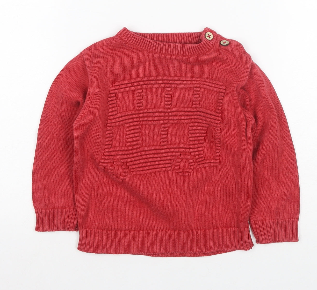 Kite Girls Red Pullover Jumper, Cotton, Size 24 Months