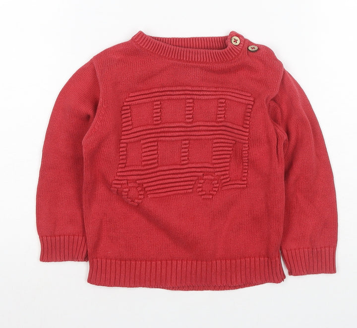 Kite Girls Red Pullover Jumper, Cotton, Size 24 Months