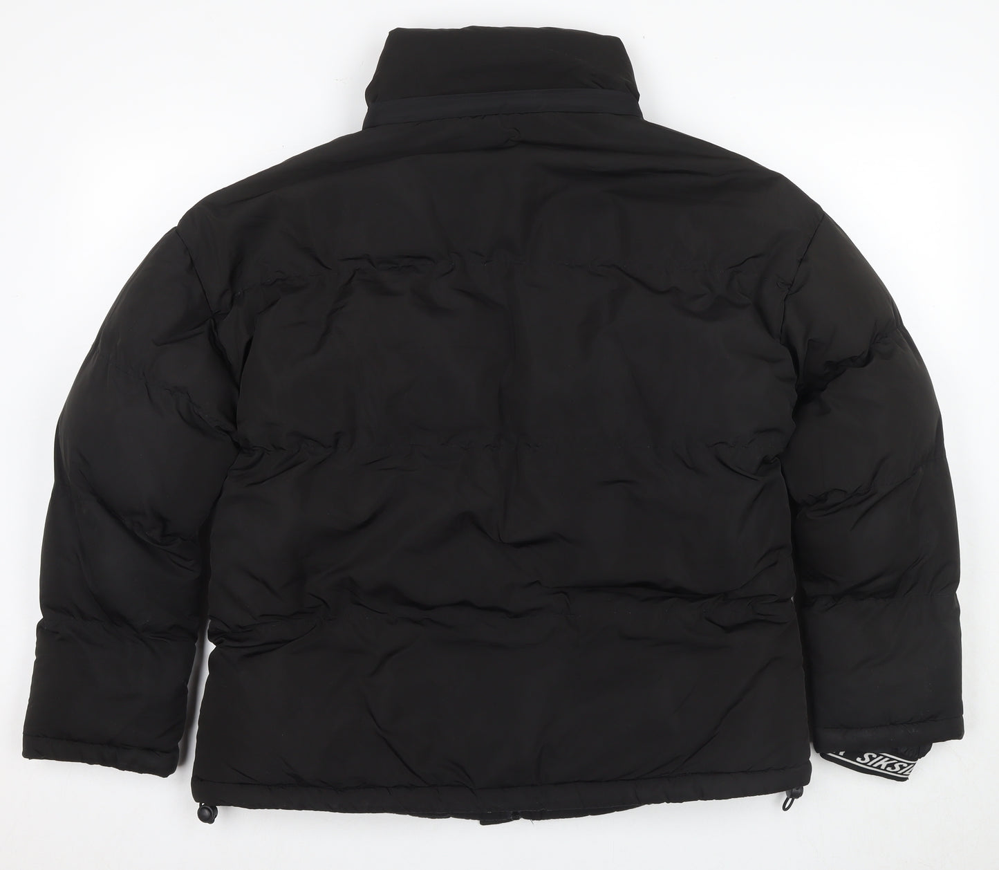 SikSilk Women’s Black Puffer Jacket Size 12 Hooded Winter
