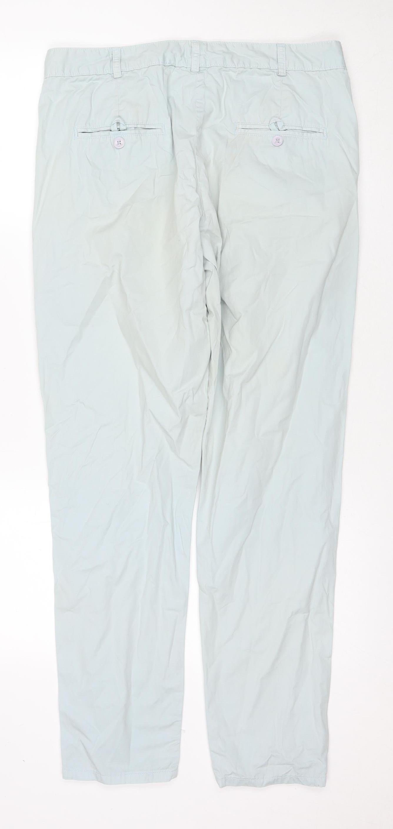 French Connection Women's Blue Straight Trousers Size 12
