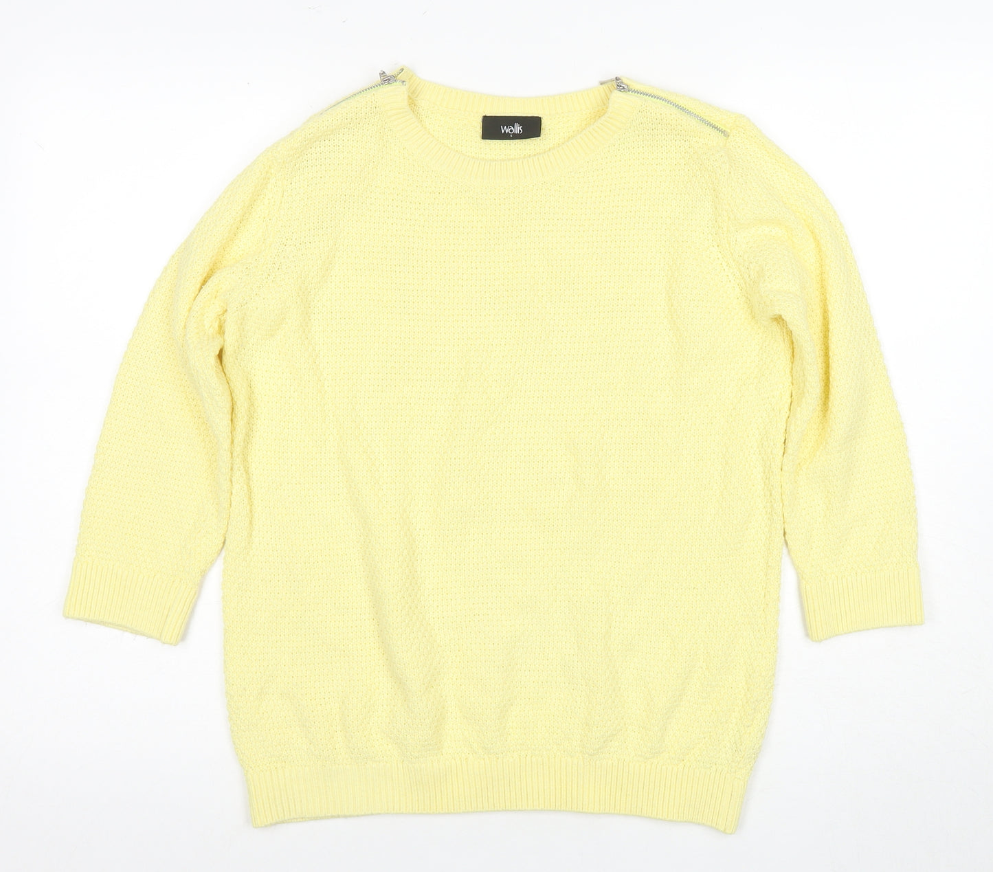 Wallis Women Yellow Regular Fit Crew Neck Pullover