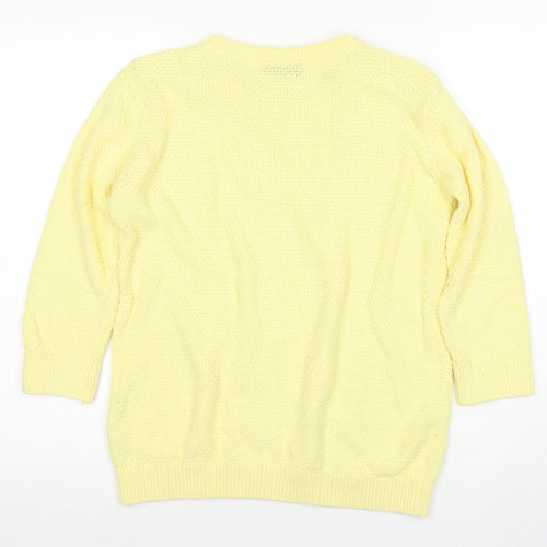 Wallis Women Yellow Regular Fit Crew Neck Pullover