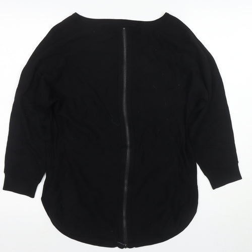 Monsoon Women's Black Full Zip Boat Neck Jumper S