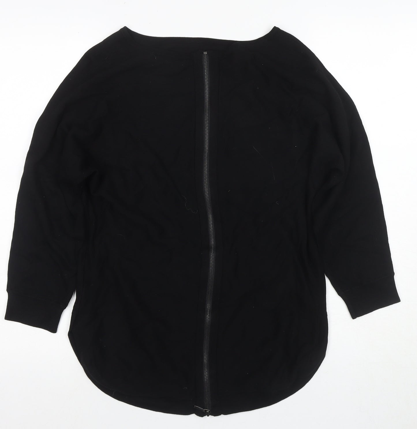 Monsoon Women's Black Full Zip Boat Neck Jumper S
