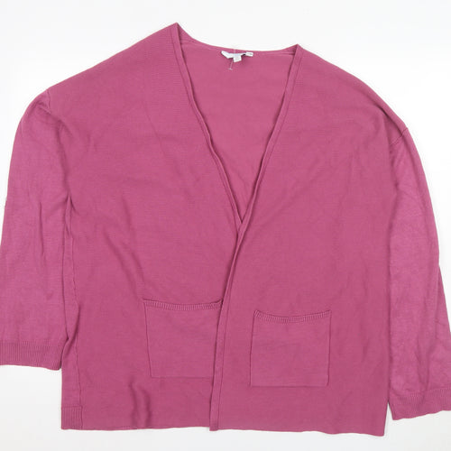 Time and Tru Women's Pink Cardigan, Size 20, V-Neck