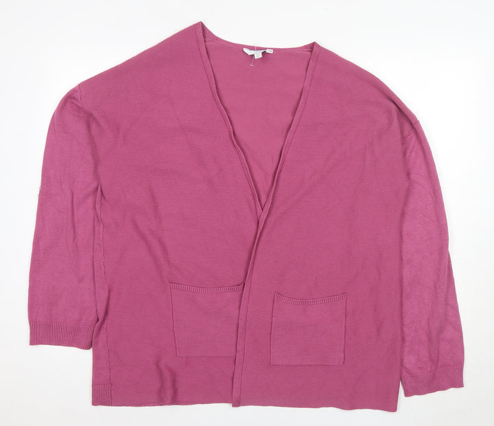 Time and Tru Women's Pink Cardigan, Size 20, V-Neck