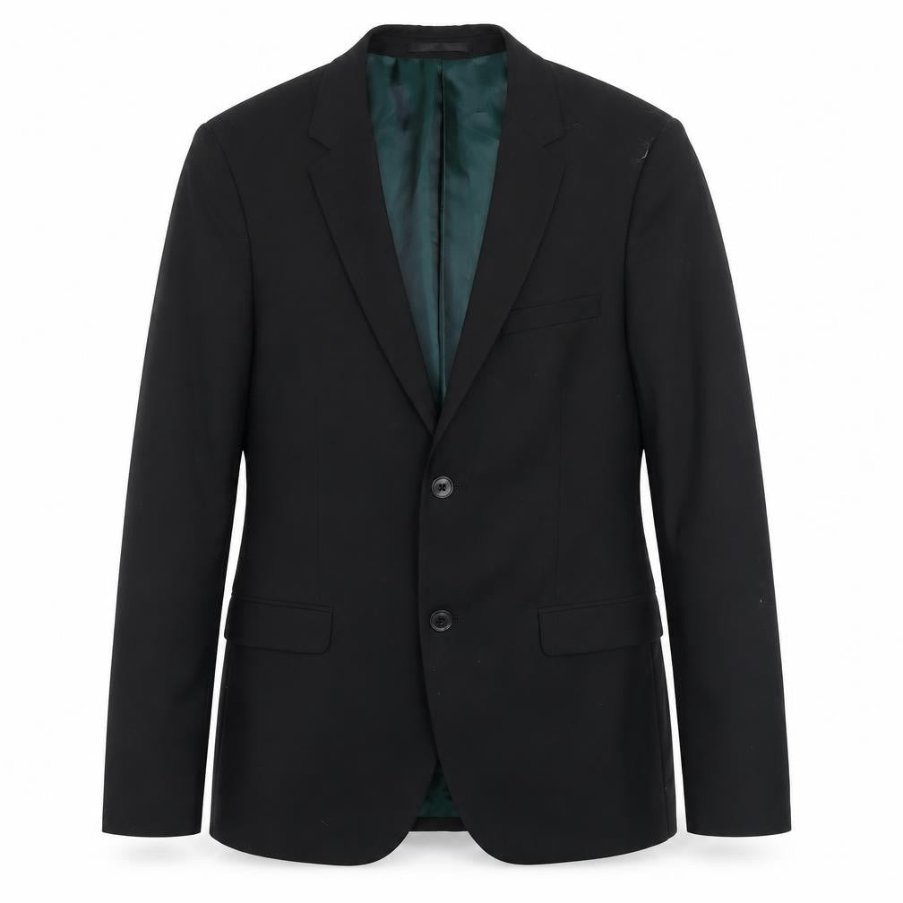 Front view of Topman Men's Black Slim Blazer, size 38, Formal Wear