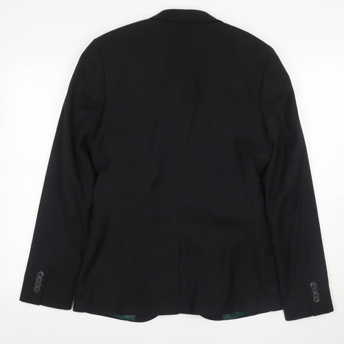 Topman Men's Black Slim Blazer, Size 38, Formal Wear