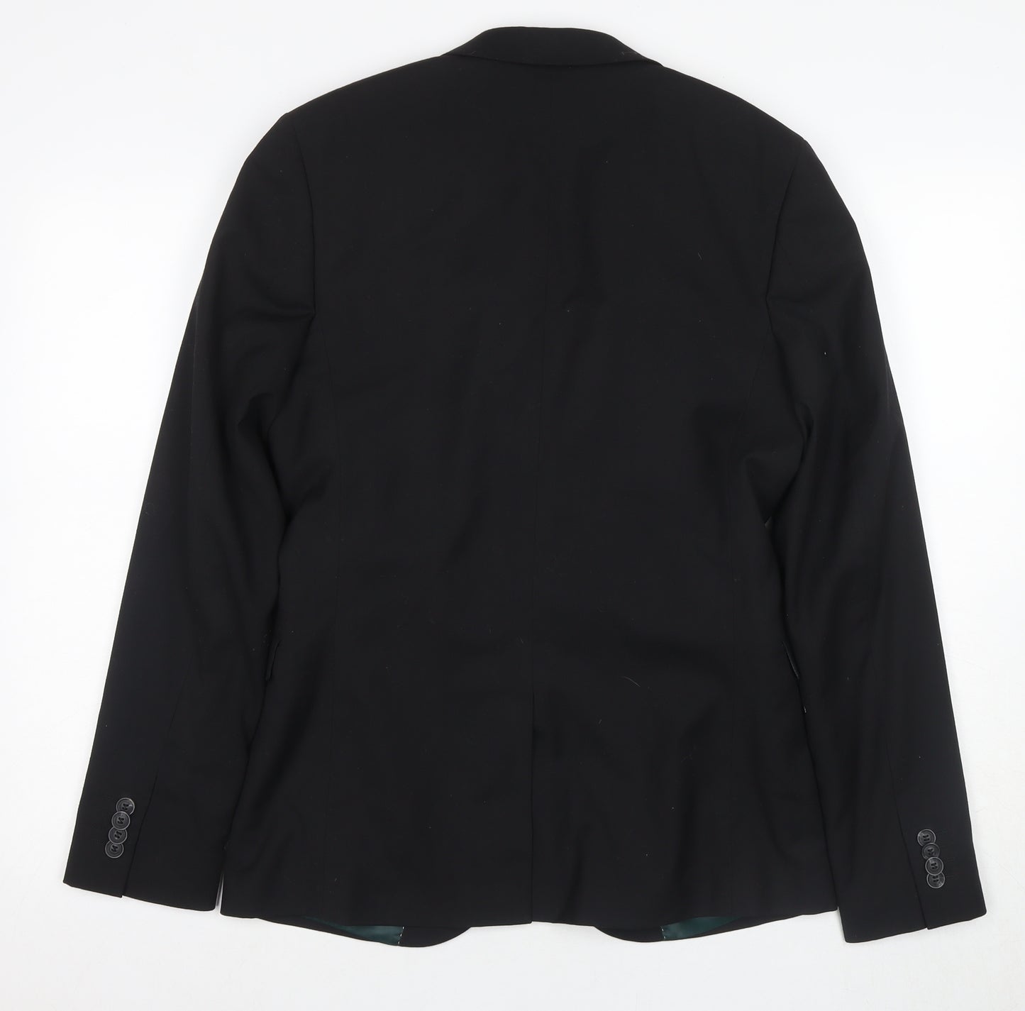 Topman Men's Black Slim Blazer, Size 38, Formal Wear