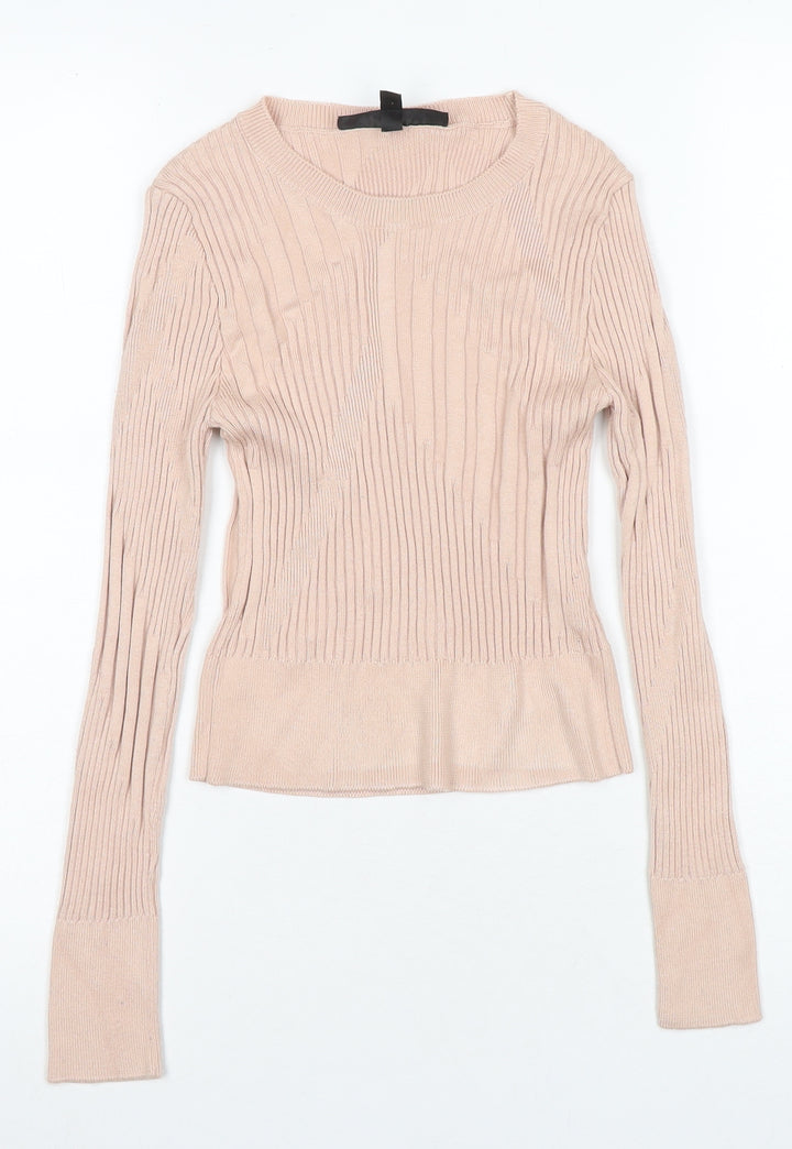 Topshop Women's Beige Knit Top UK Size 6