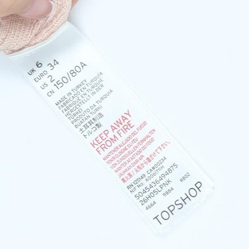 Topshop Women's Beige Knit Top UK Size 6
