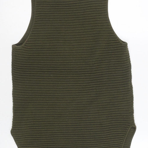 Topshop Women's Green Knit Vest Jumper Size 8