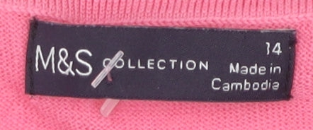 Marks and Spencer Women's Pink Classic Top Size 14