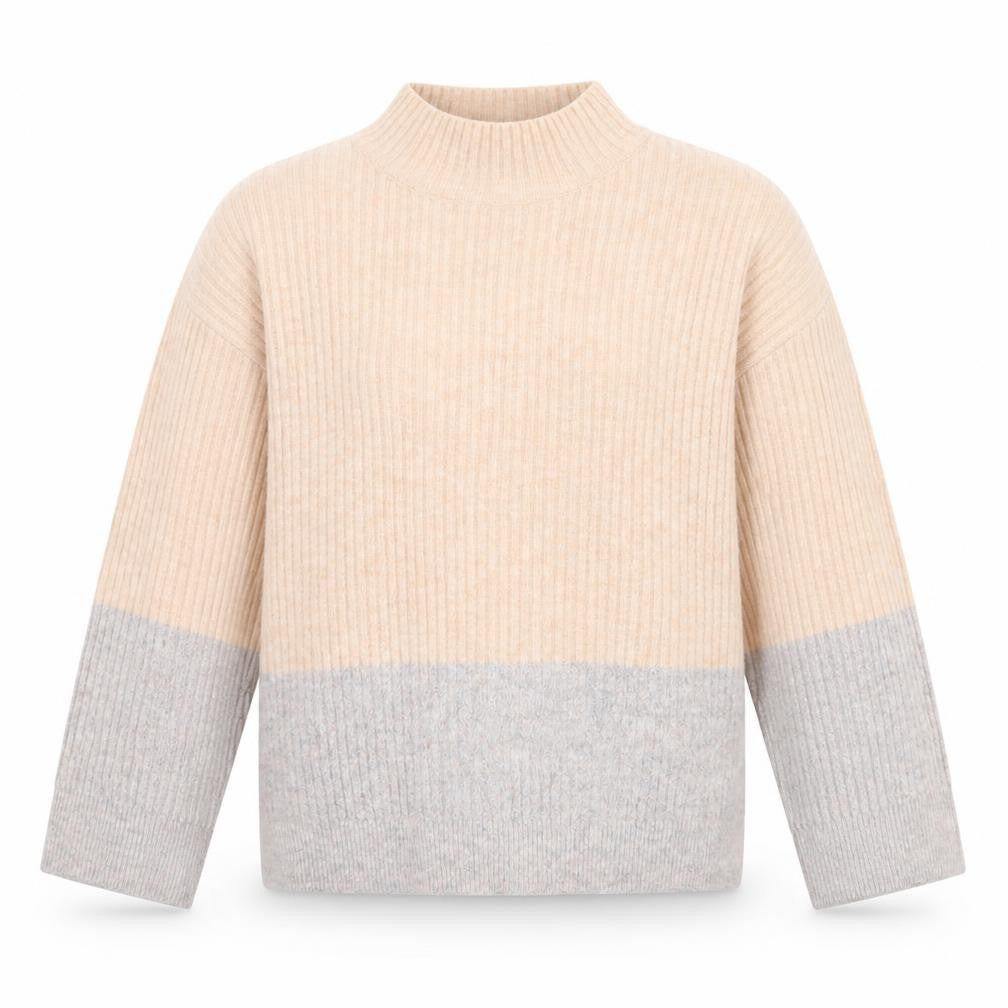Front view of Marks & Spencer Women's Beige Knit Pullover S