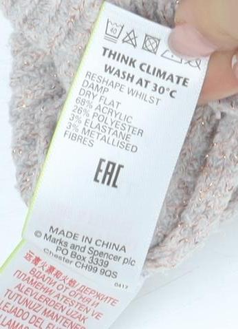 Marks and Spencer Women's Beige Knit Pullover S