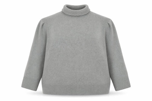 Front view of H&M Women’s Grey jumper -, size UK 20, Roll Neck
