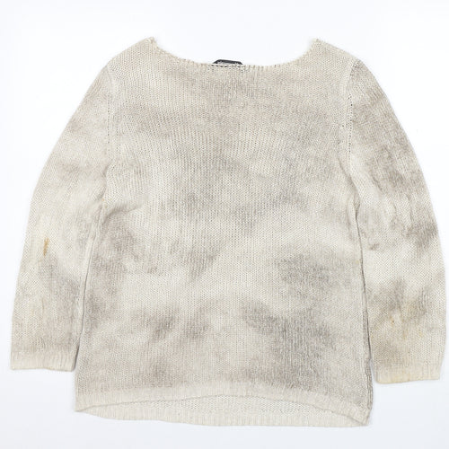 Kaleidoscope Women's Beige Knit Jumper Size 12