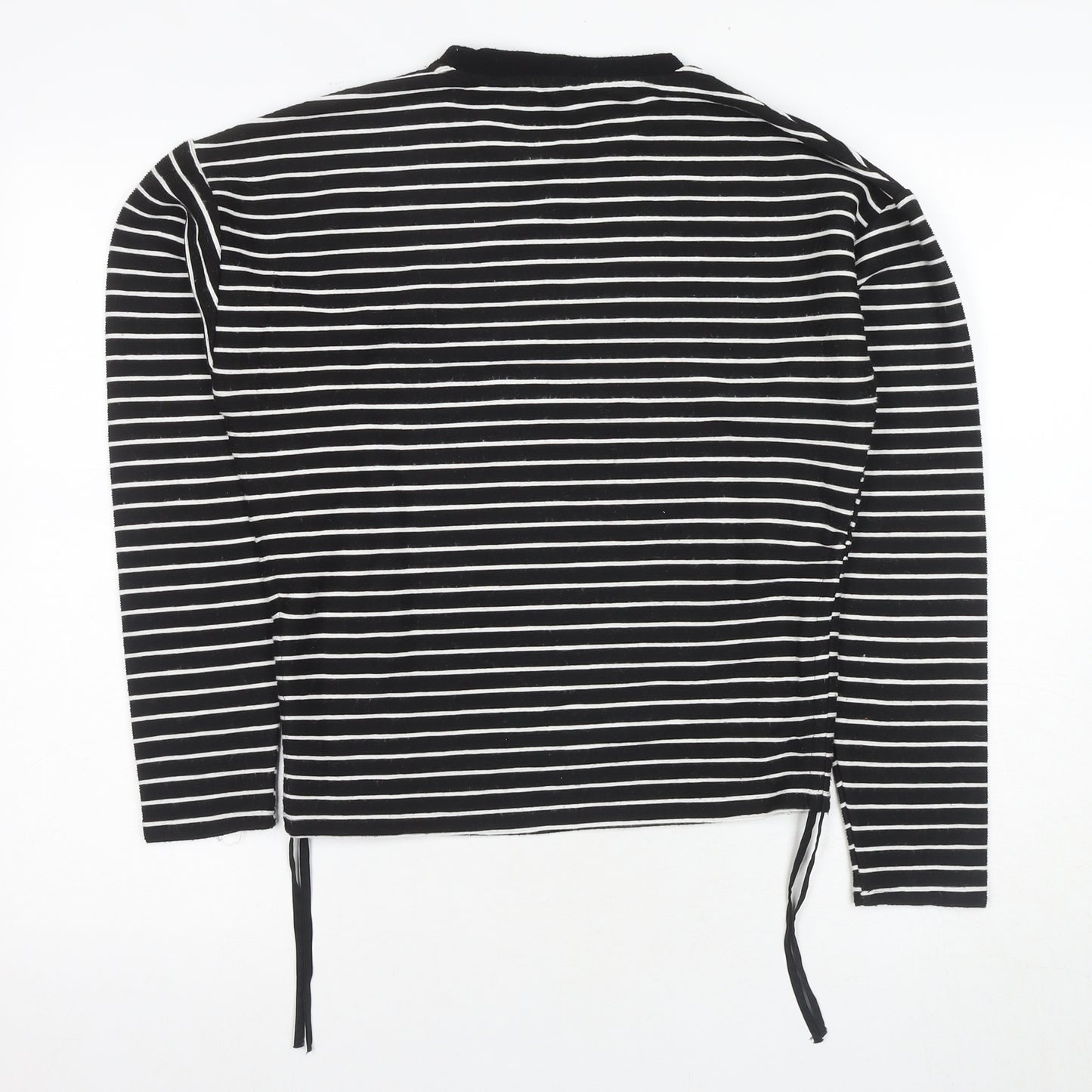 ONLY Women's Black Striped Long Sleeve Top M
