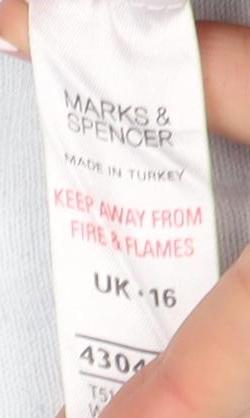 Marks and Spencer Women’s Blue Argyle T-Shirt Size 16