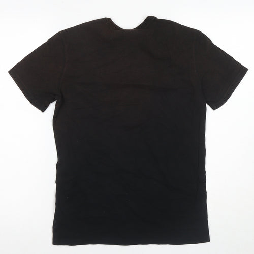 Lazy Heads Men's Black Music T-Shirt, Size S, Crew Neck