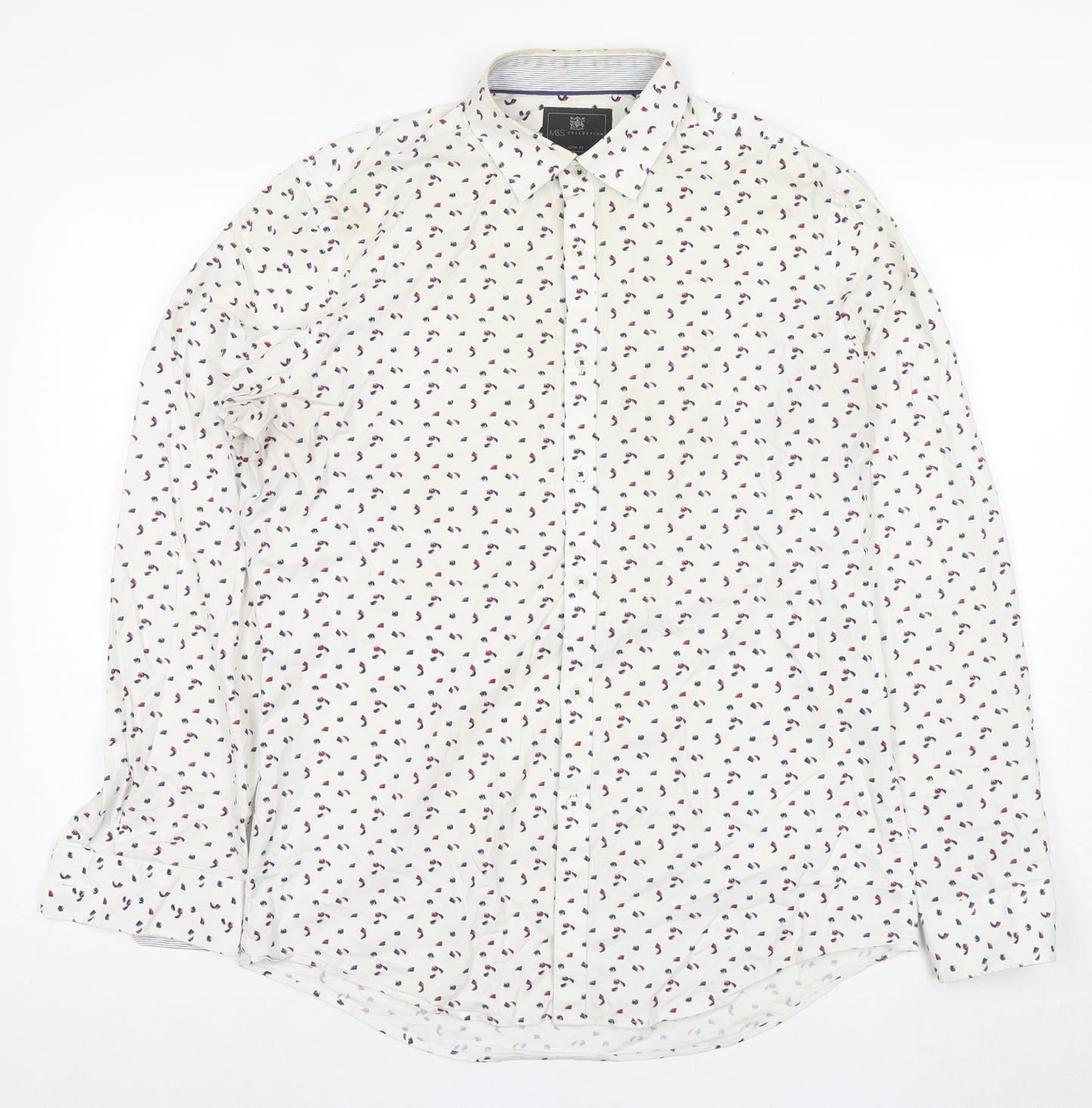 Marks and Spencer Men's Multicoloured Slim Fit Shirt